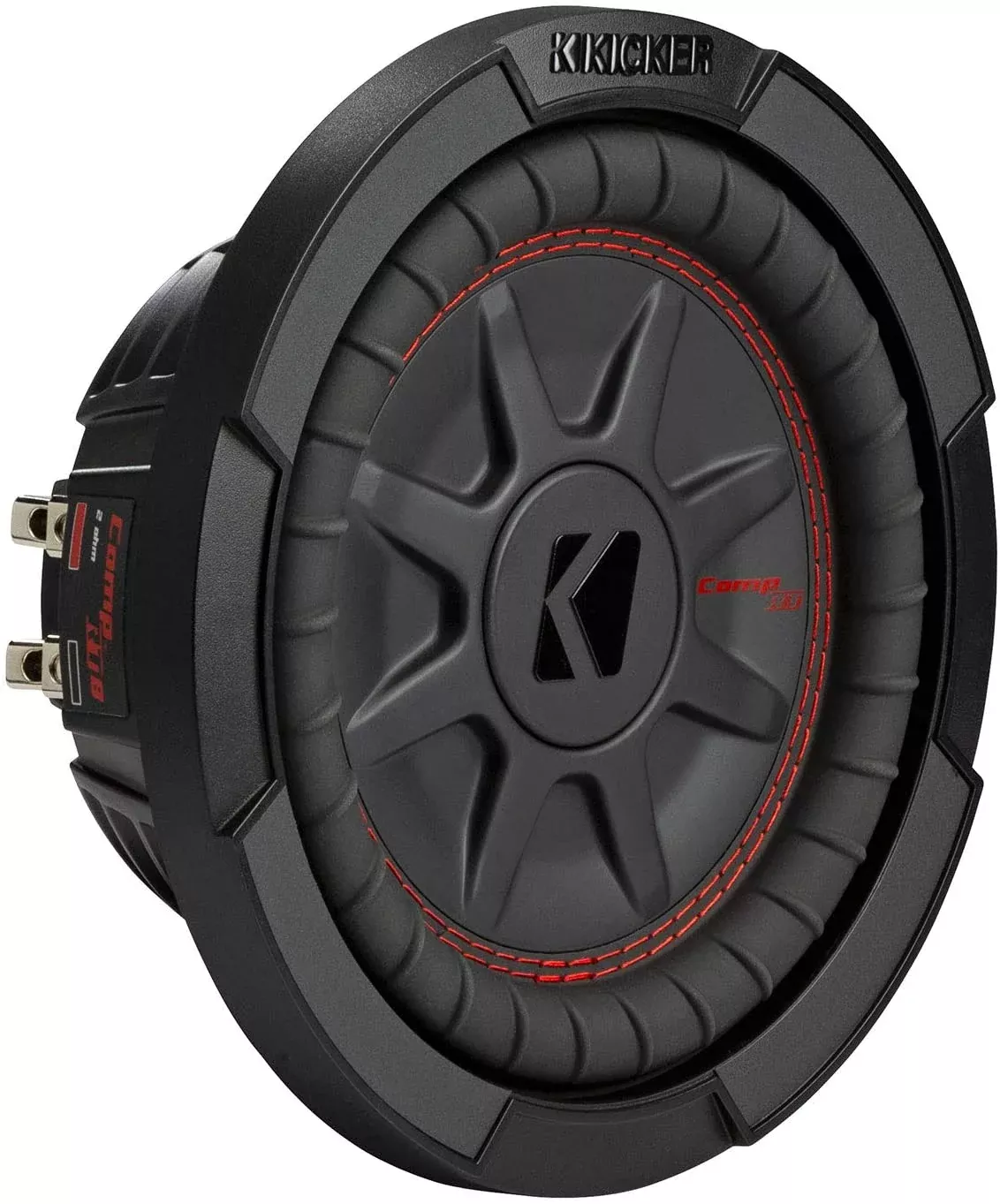 Kicker 48CWRT82 CompRT 8" Car Audio Subwoofer, 2 Ohm 300 Watt SVC Ultra-Thin Sub