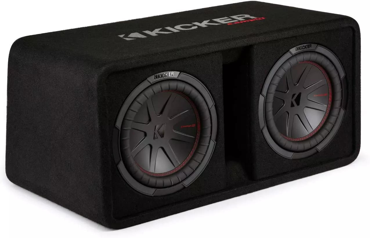 Kicker 48DCWR102 CompR Dual 10" Loaded Sub Enclosure