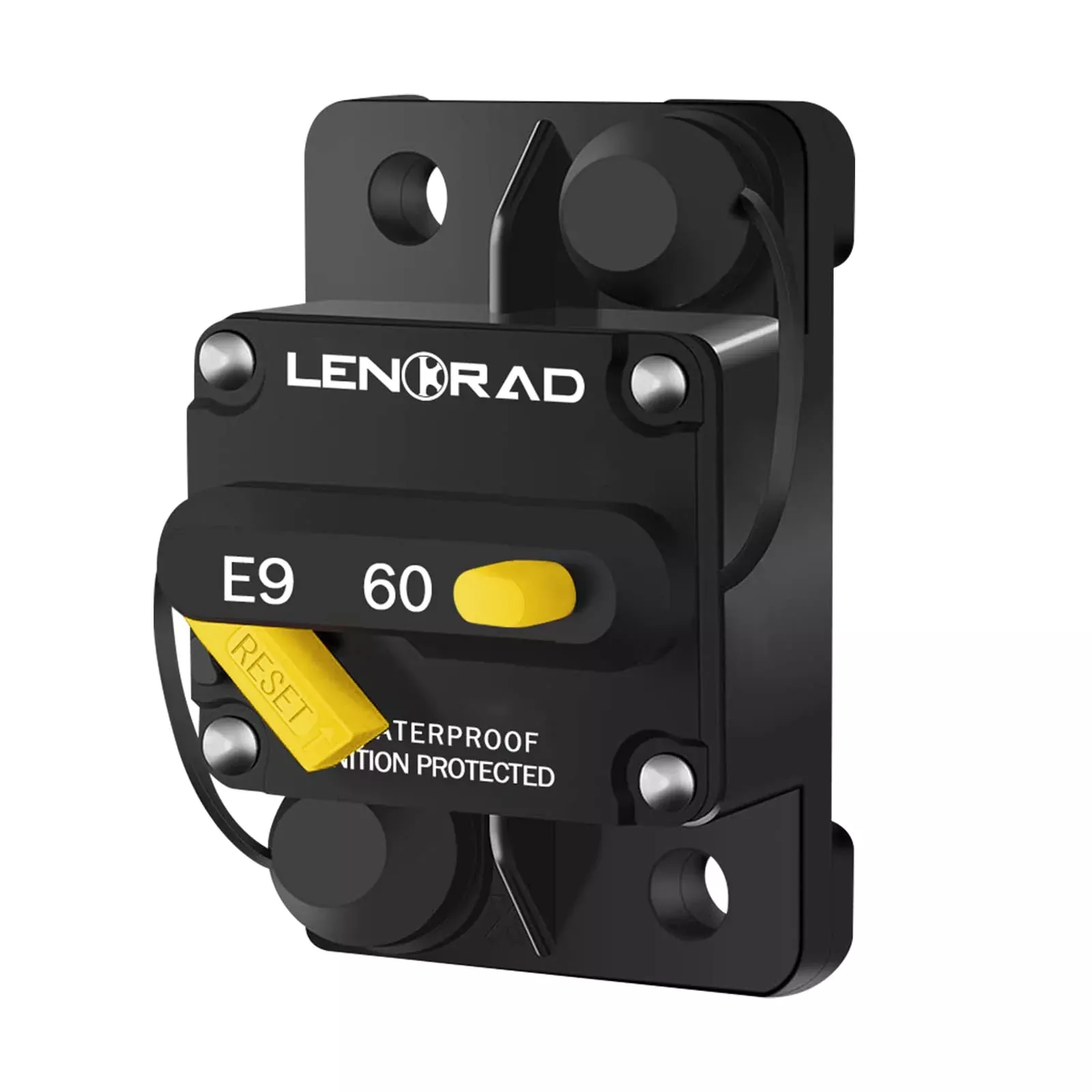 Lenkrad 60 Amp Marine Circuit Breaker With Manual Reset Switch Button For Boat Marine Rv Yacht, 12V - 48V Dc, Waterproof, Surface Mount(60 Amp Circuit Breaker)