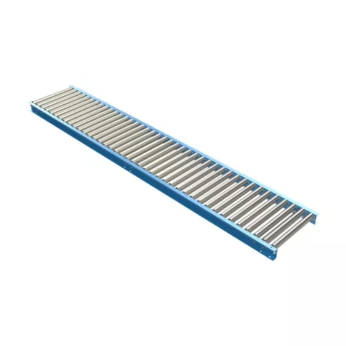 LEWCO 1916 Series Straight Gravity Roller Conveyor, 1.9 in. Diameter, 16 Gauge Steel Rollers, 27 in. Between Frames, 6 in. Roller Centers, 5 ft. Length
