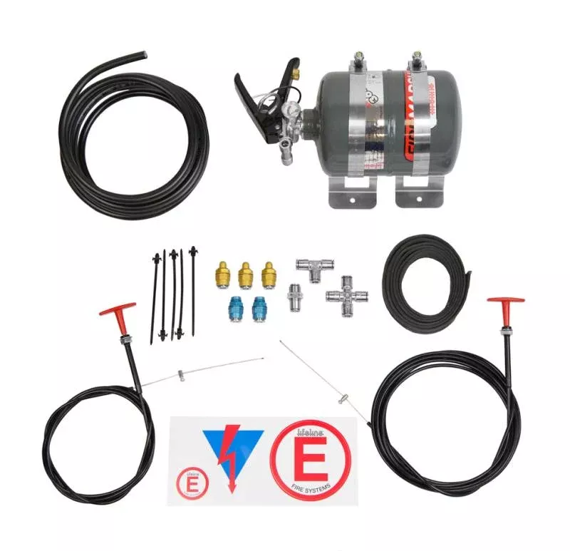 Lifeline USA Zero 360 Fire Suppression System - Novec 1230 - 5.0 lb. Bottle - Pull Cable