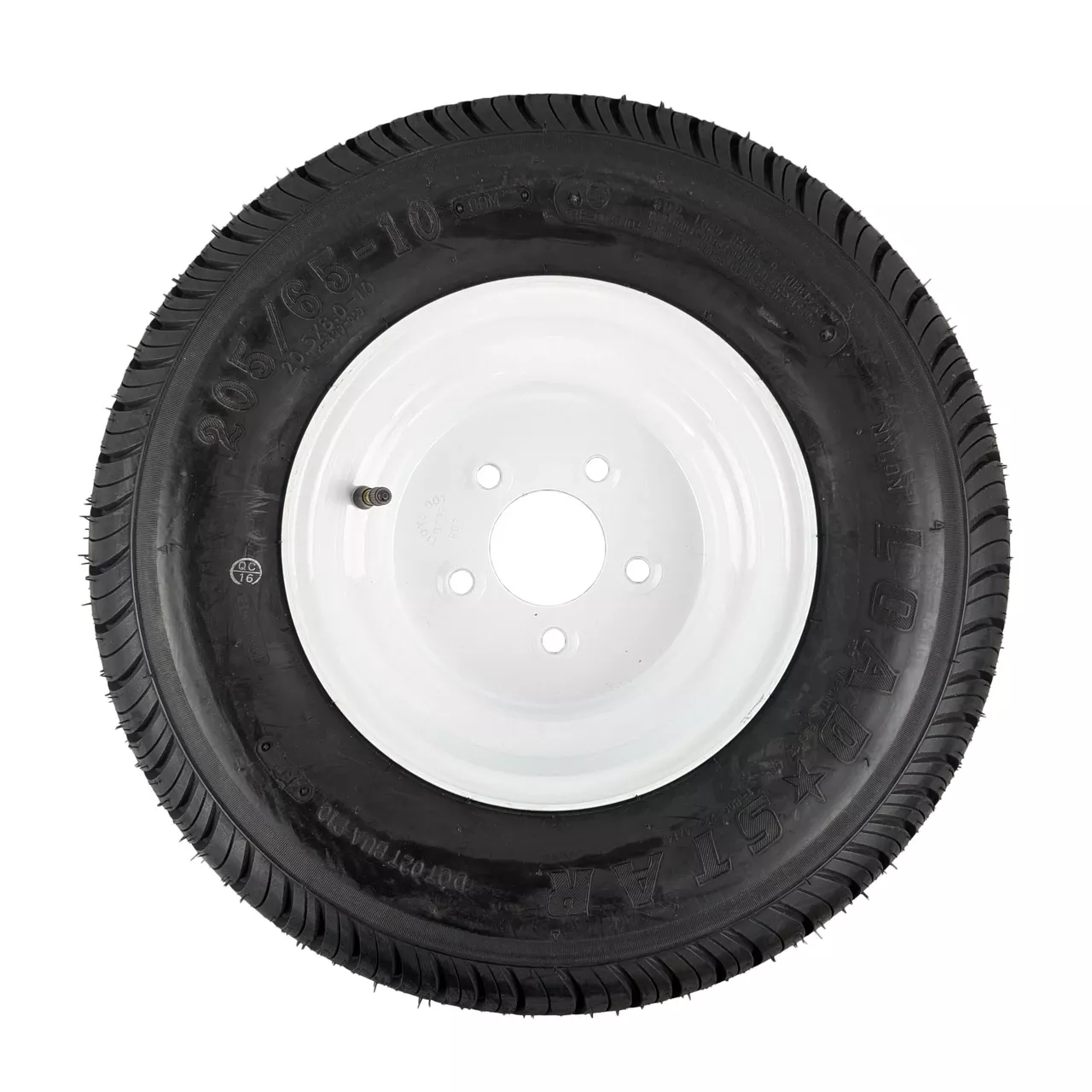 Load Star 20.5x8.0-10 Tire & Wheel White Solid 5x4.5 - LRD