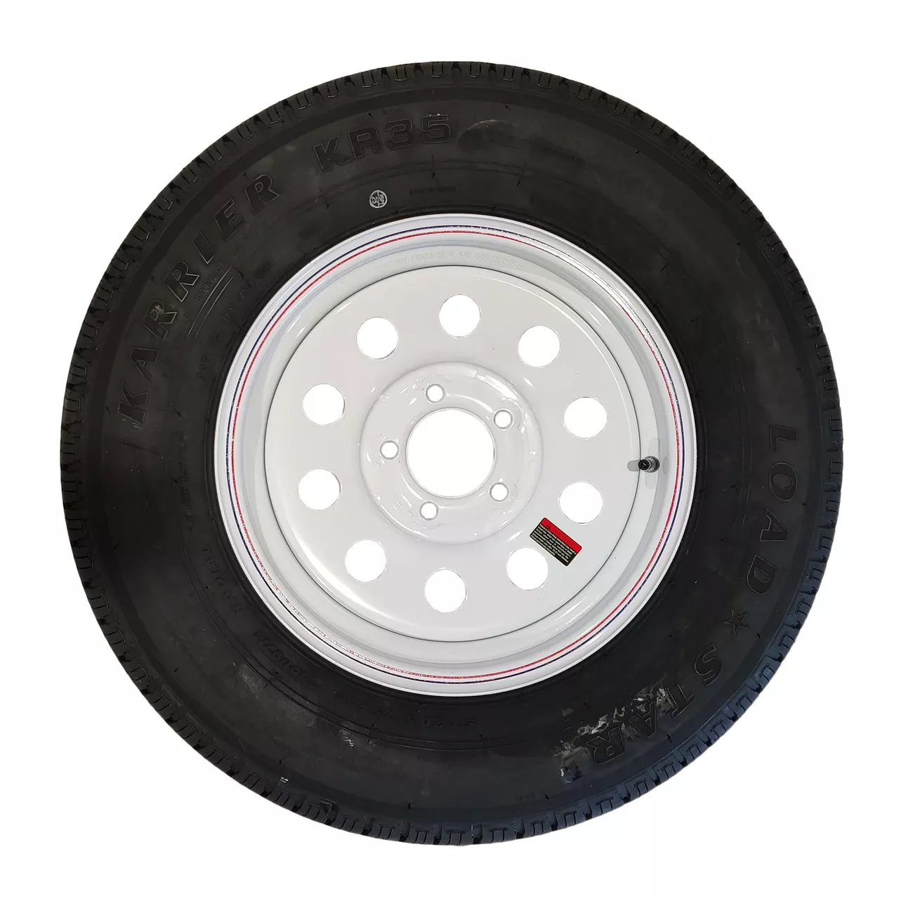Load Star 205/75R15 Tire & Wheel White Modular 5x4.5 - LRC