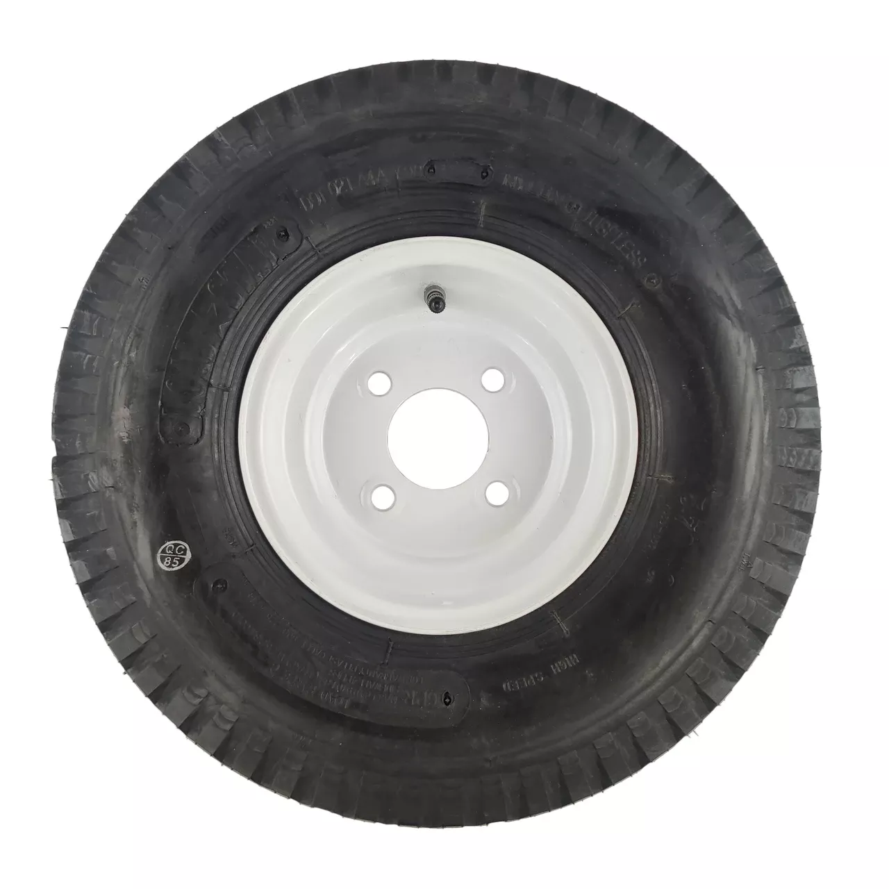 Load Star 5.70-8 Tire & Wheel White Solid 4x4 - LRC