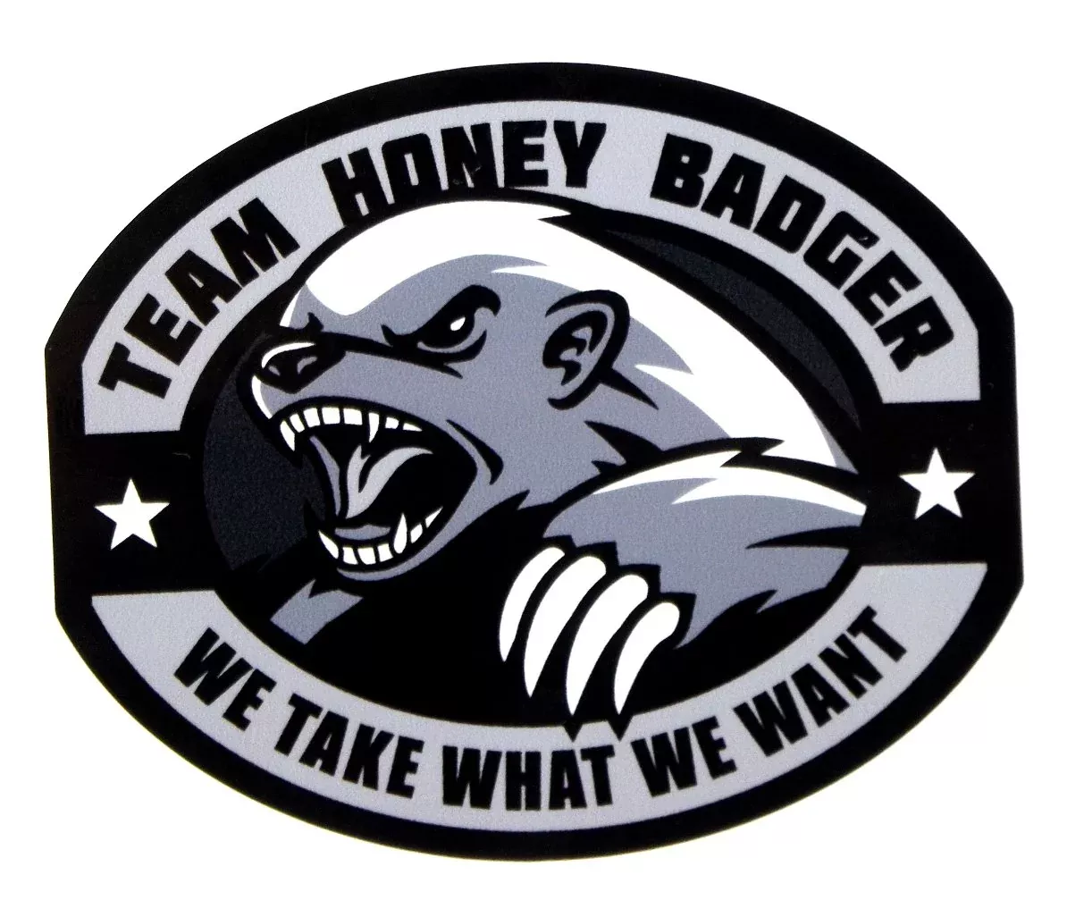 Milspec Monkey Team Honey Badger Vinyl Decal (Swat (Black))