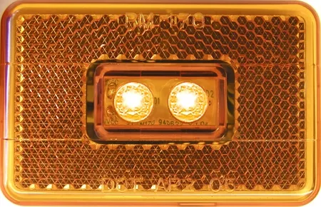 Peterson – LED Amber Rectangular Clearance / Side Marker Light with Reflex – 170 Series