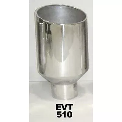 Pypes Exhaust Tip 5in x 10in 18in Rolled Polished Weld-on EVT510