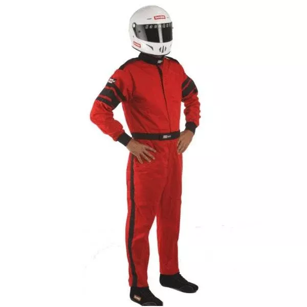 RaceQuip 110 Series Pyrovatex Racing Suit - Red/Black Stripe