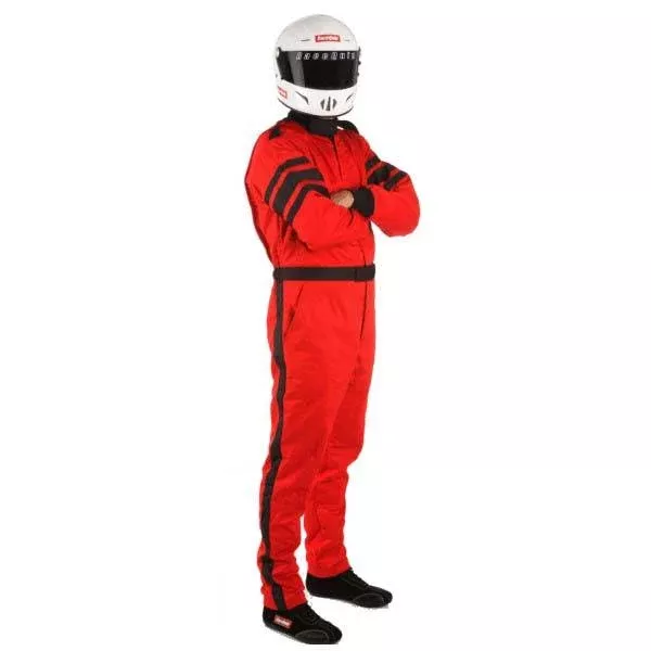 RaceQuip 120 Series Pyrovatex Racing Suit - Red/Black Stripe