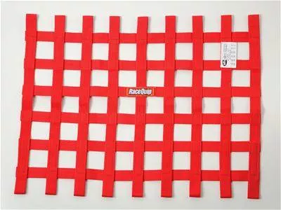 RaceQuip 18" x 24" Ribbon Window Net - Red