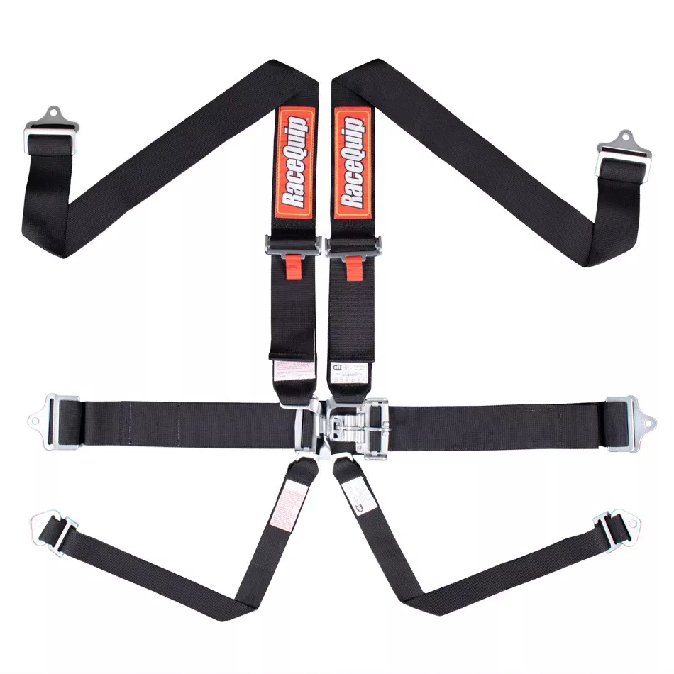 RaceQuip Latch & Link Harness - 6-Point - Black