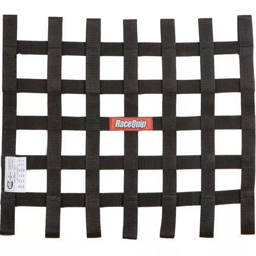 RaceQuip Ribbon Window Net - 15" x 21" - SFI - Black