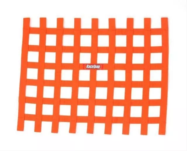 RaceQuip Ribbon Window Net - Orange - 18" x 24" - Non-SFI