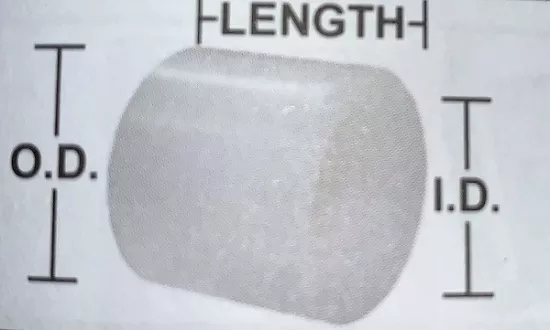 Replacement White E-Z Loader Bushing – 1″ ID – 1-5/16″ OD – 1-3/16″ Long