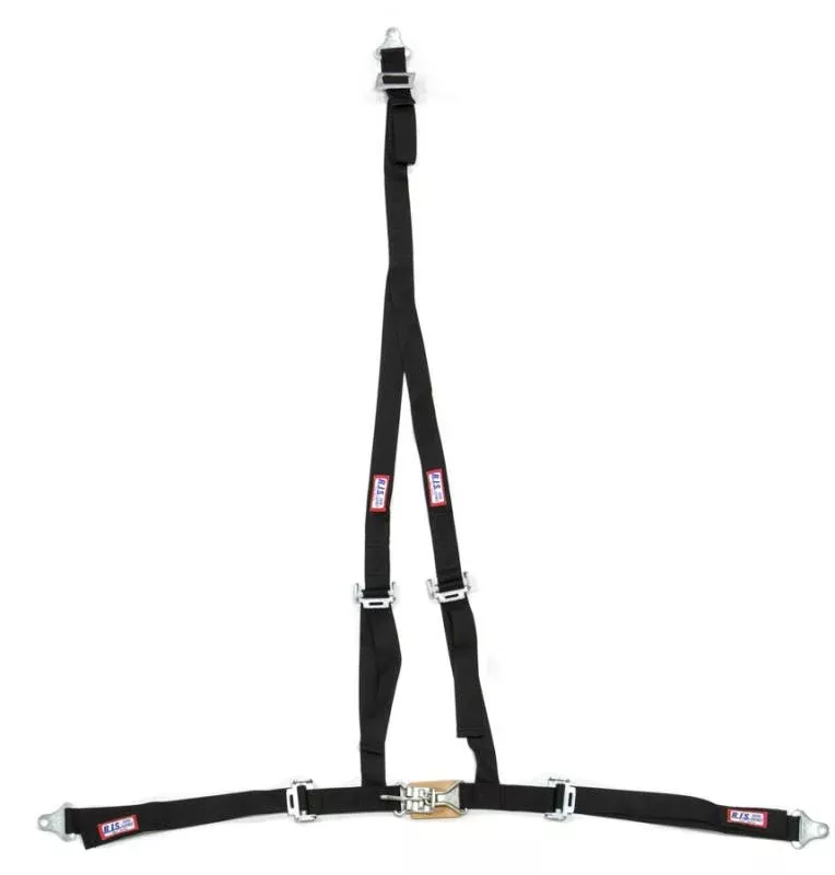 RJS Buggy Belt Harness - 3-Point Latch & Link - Pull Down Adjust - Bolt-In/Wrap Around