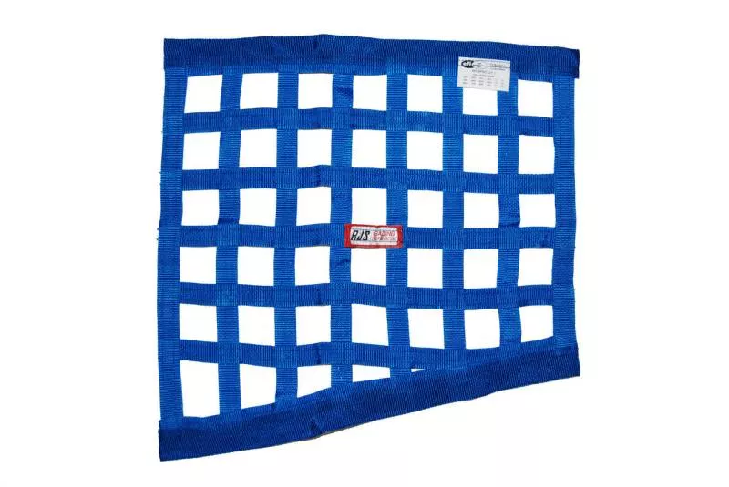 RJS SFI-27.1 Window Net - 1" Webbing - Triangle - Blue - Drag Race