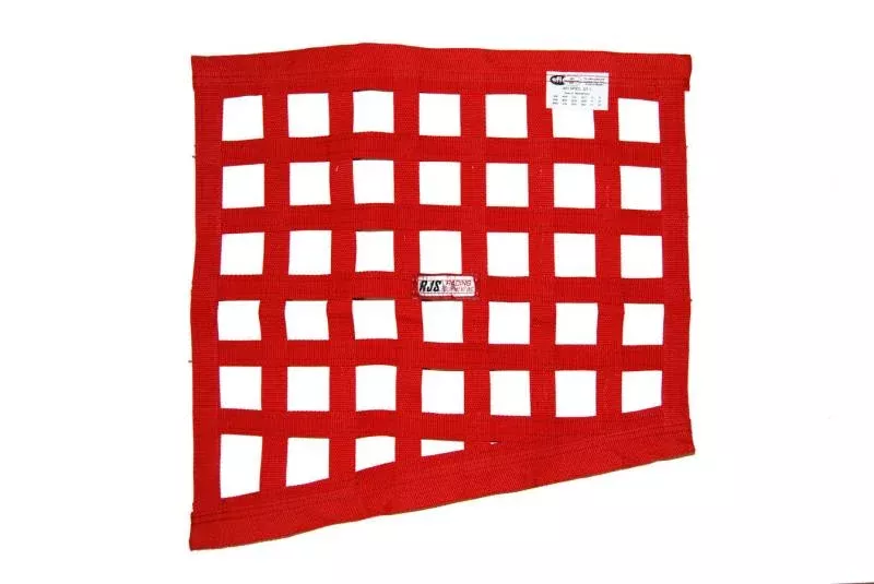 RJS SFI-27.1 Window Net - 1" Webbing - Triangle - Red - Drag Race
