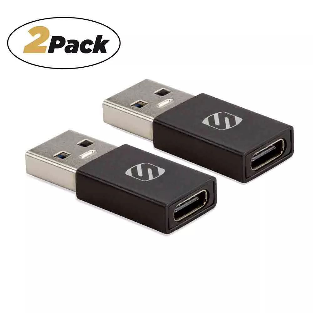 Scosche ACA-2PKSP USB-A TO USB-C Adapter 2-Pack