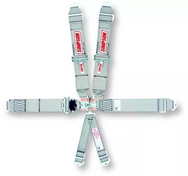 Simpson 6-Point Platinum Series Latch & Link Harness - Individual Harness - Pull Down - Bolt-In Lap Belt w/ No Left Side Adjuster