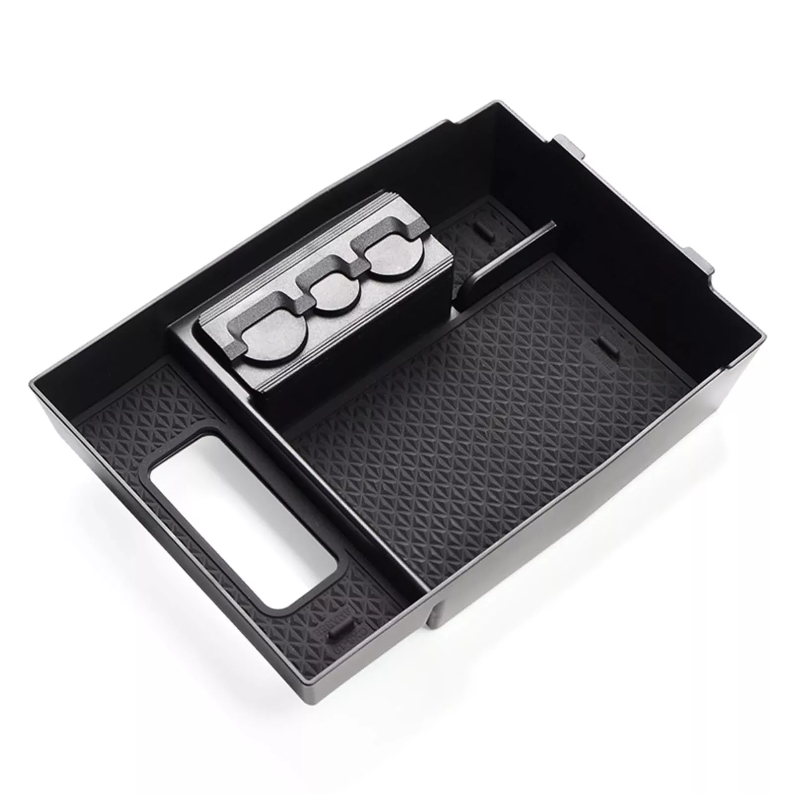 smabee Center Console Organizer for Mazda CX-8 CX-9, ABS Storage Box Insert, Black, 2016-2024 Model