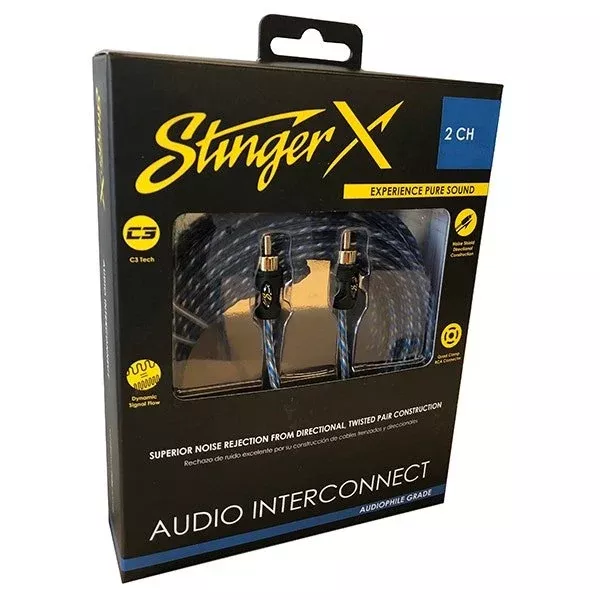 Stinger XI123 X1 Series 2 Channel 3 Foot RCA Audio Interconnect