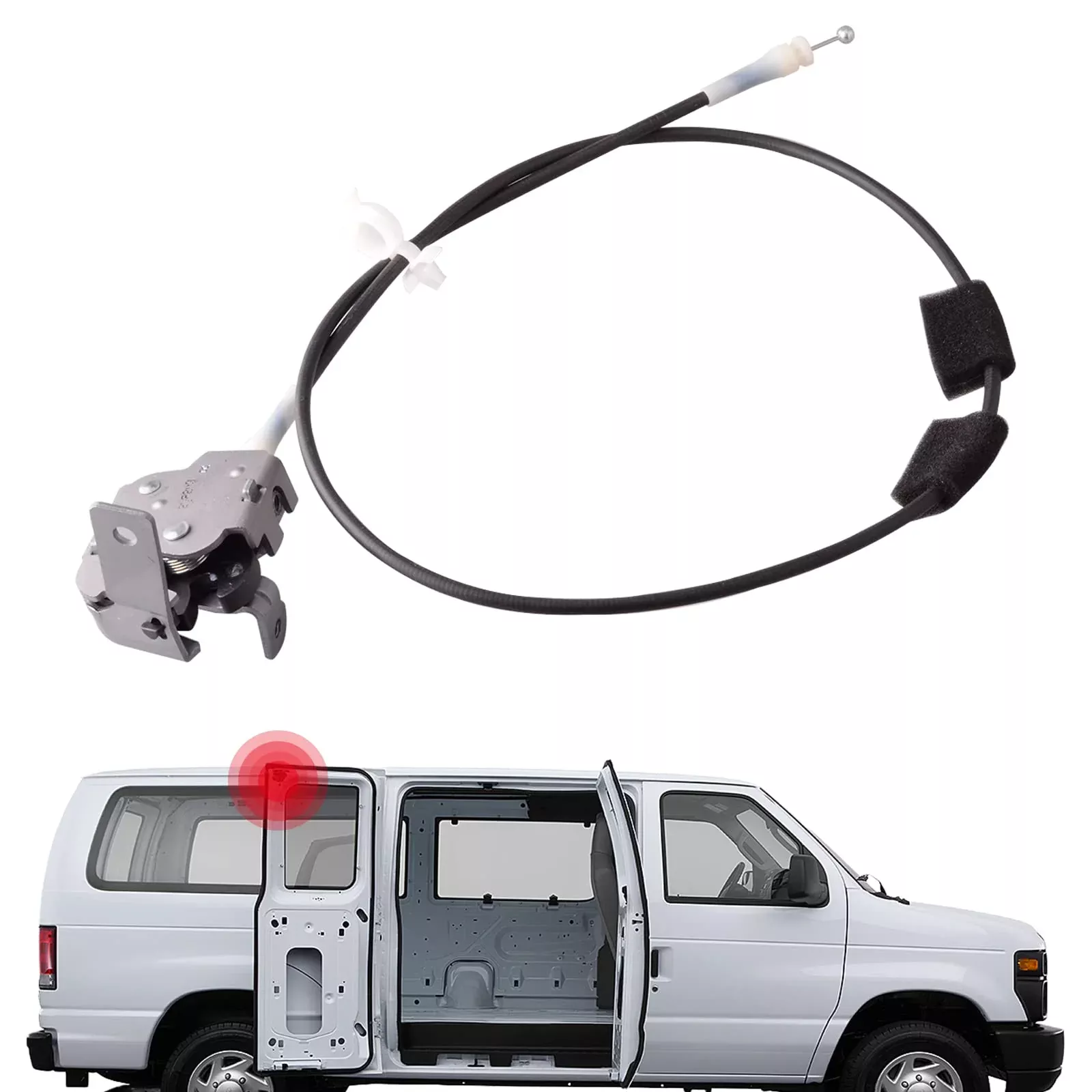 Unikpas Upper Door Latch Compatible For Ford E150 E250 Econoline Van 1992-2019 Right Side Hinged Door Upper Latch Ac2Z15264A26A