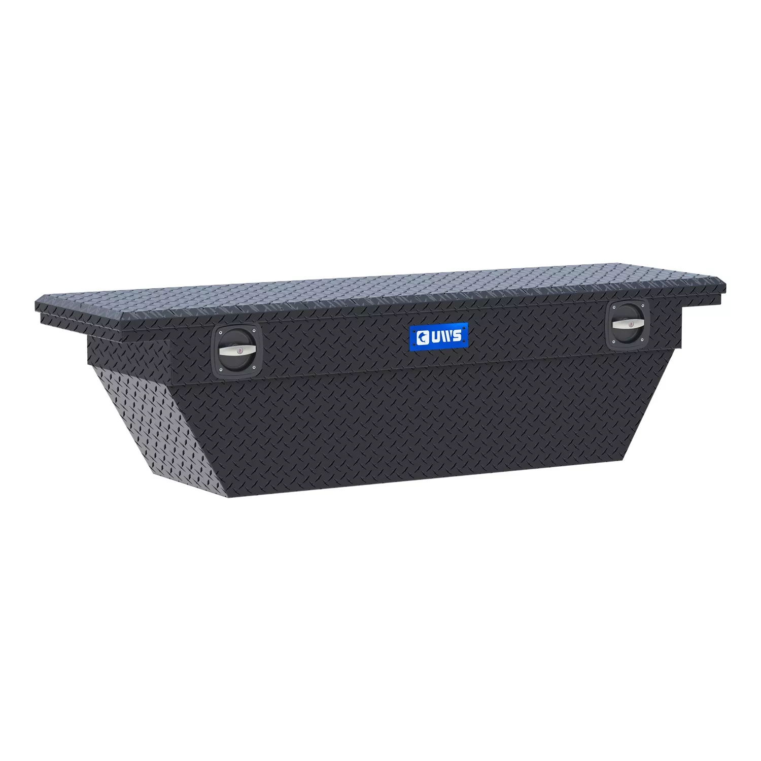 UWS SLD-69-A-LP-MB Matte Black Aluminum 69in. Deep Angled Secure Lock Truck Tool Box with Low Profi