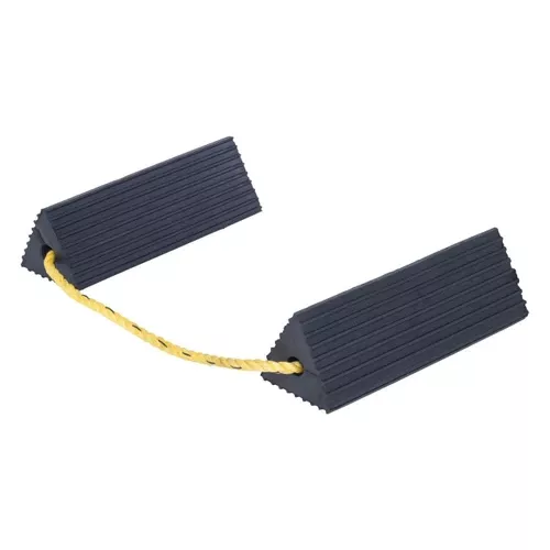 Vestil Airline Rubber Wheel Chock w/ 14 in. Rope