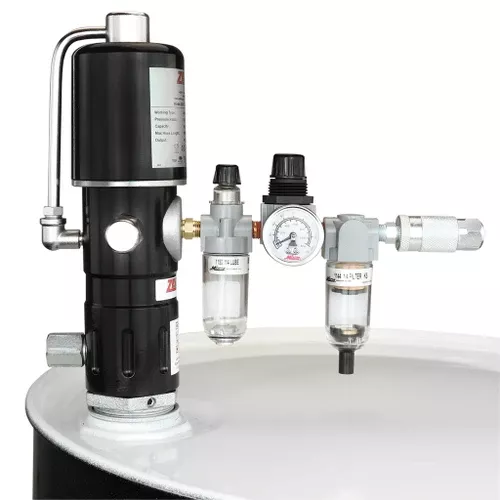 Zeeline 5:1 Pneumatic Stub Style High Flow Rate Piston Pump with FRL, Double Action